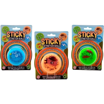 Afbeelding van Sticky stretch bal dino op kaart 24345