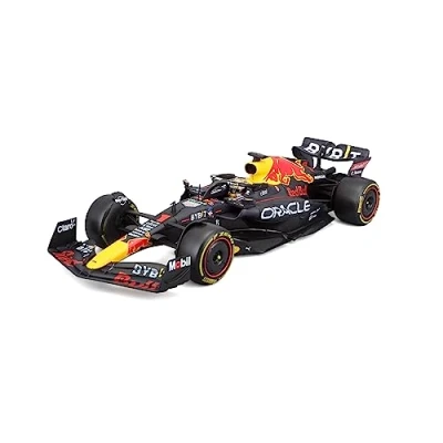Afbeelding van Bburago RedBull RB18 (2022): miniatuur auto schaal 1:24, #1 Max Verstappen, harde hoes, blauw (18 28026V)