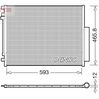 Afbeelding van DENSO DCN01025 Condensor Airco Met droger R 134a ALFA ROMEO: Stelvio