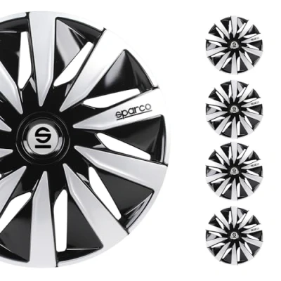 Image de Sparco Corsa Lazio 15 Noir / argent Enjoliveur