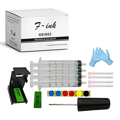 Afbeelding van F INK Inktnavulgereedschap compatibel met inktpatronen 307XL 305XL 62XL 63XL 304XL 303XL 652XL 300XL 650XL 302XL 301XL 350XL 351XL 21XL 22XL 27XL 28XL 56XL 57XL enz.