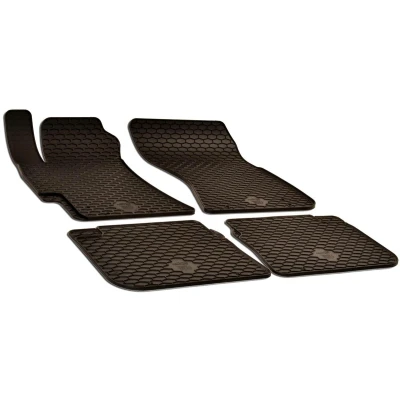 Afbeelding van WALSER 50795 Vloermatset Rubber voor en achter 4 zwart Op maat gemaakt