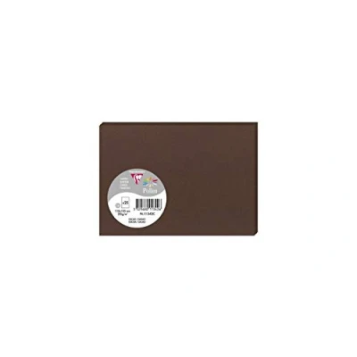 Afbeelding van Luxe blanco enkele kaarten bruin 50 stuks, Pollen Clairefontaine, 11cm x 15,5cm