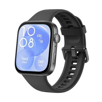 Image de HUAWEI Watch Fit 3 Montre intelligente avec écran AMOLED 1,82 ″, appels Bluetooth, jusqu&#039;à 10 jours de batterie, compatible iOS &amp; Android, gestion la santé et du fitness, GPS, noir