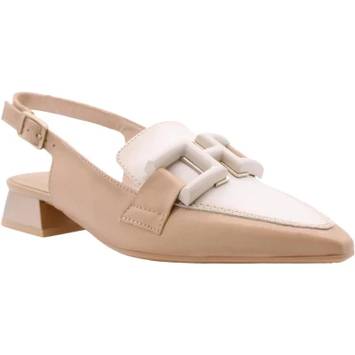 Afbeelding van Hispanitas DALÍ Slingback ballerina ́s, Dames, Maat: 39, Desert Leer