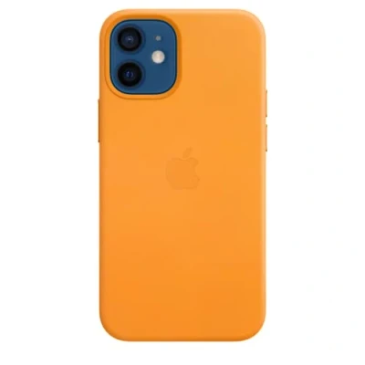 Afbeelding van Apple origineel Leather MagSafe Case iPhone 12 Mini California Poppy MHK63ZM/A