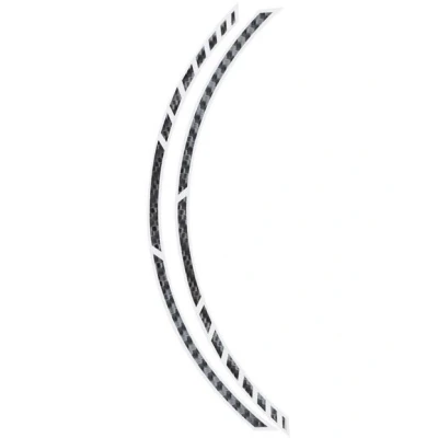 Image de Foliatec Bord de jante Racing 7 x 410 mm carbone 14 pièces