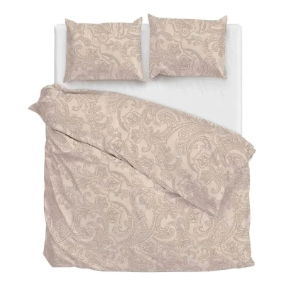 Afbeelding van Zo Home Dekbedovertrek Katoen Paisley Di Lino Linnen Look sandy beige 200x200/220