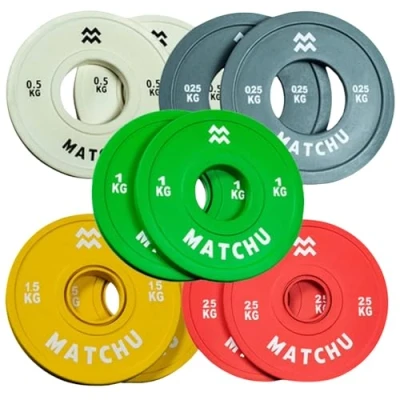 Afbeelding van Matchu Sports Fractional plates Micro Mini halterschijven 0,25 t/m 2,5 KG Set van 10 stuks