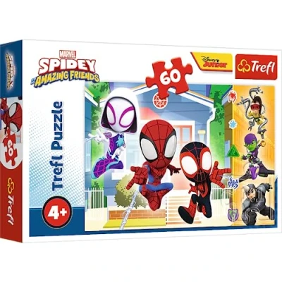 Image de Trefl Marvel, Spidey And His Amazing Friends, Dans Le Monde de Puzzle 60 Pièces Puzzles Colorés avec des Contes Fées Bohter, Créatif, Amusant Pour les Enfants À Partir 4 Ans