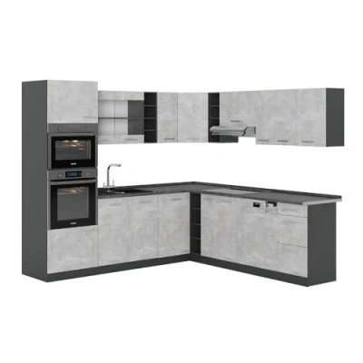 Afbeelding van Vicco Hoekkeuken R Line, Beton/antraciet, 237 x 60 cm zonder werkblad