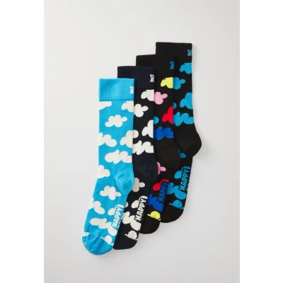 Afbeelding van Happy Socks Cloudy GIFT Unisex 4 PACK Sokken, Maat: 41 46, Light blue