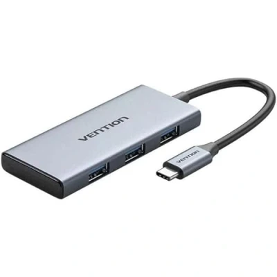 Afbeelding van Vention TOOHB, Bedraad, USB 3.2 Gen 1 (3.1 1) Type C, Grijs, MicroSD (TransFlash), MicroSDHC, MicroSDXC, SD, SDHC, SDXC, 256 GB, 5 Gbit/s