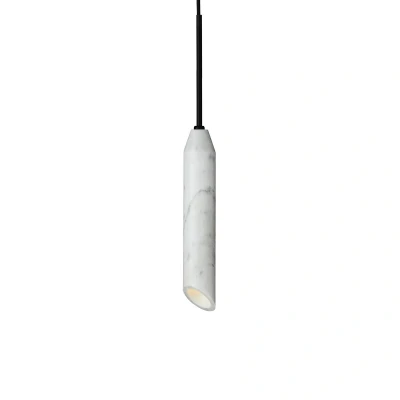 Afbeelding van Hanglamp Marble Art, wit, Carrara marmer, hoogte 30 cm