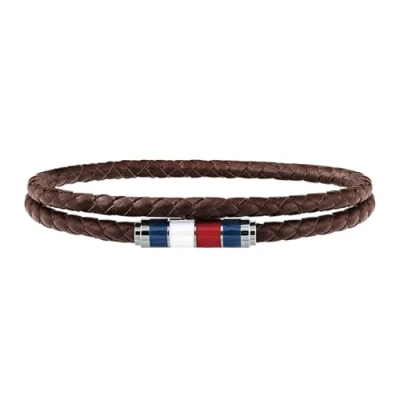 Afbeelding van Tommy Hilfiger Casual Core Herenarmband van leer en Roestvrij staal, 19 cm,