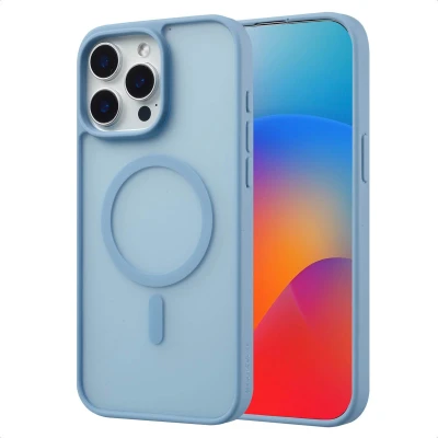 Afbeelding van imoshion Hoesje Geschikt voor iPhone 15 Pro Max Color Guard Backcover MagSafe Lichtblauw