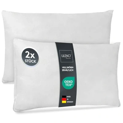 Afbeelding van LILENO HOME Set van 2 kussens, 30 x 50 cm, wasbaar binnenkussen geschikt voor mensen met een allergie, polyester bits als bankkussen, cocktailkussens en kussens