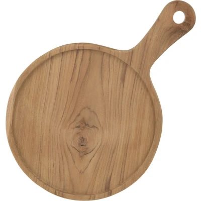 Afbeelding van J Line Rond snijplank hout naturel M