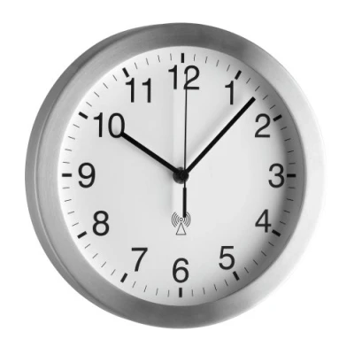 Afbeelding van TFA Dostmann 98.1091.02 Wandklok Zendergestuurd 25 cm x 4 Aluminium (mat)