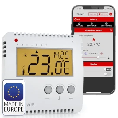 Afbeelding van ELEKTROBOCK PT14 P wifi Smart kamerthermostaat 230V app verwarmingsregeling opbouw 16A elektrische verwarming weekprogramma&#039;s