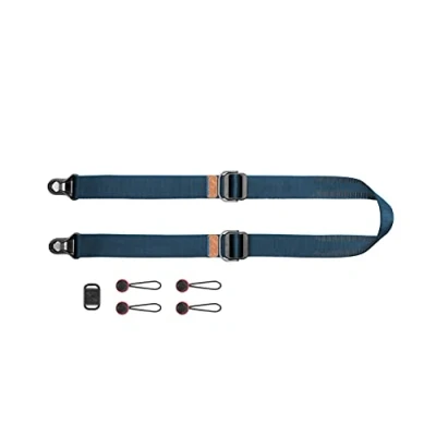 Image de Courroie Slide Lite Peak Design pour appareil photo hybride Bleu