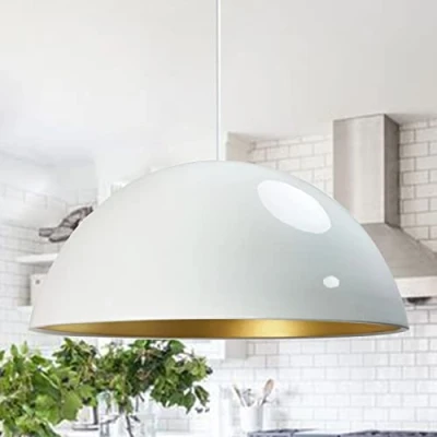 Afbeelding van bamyum Diameter 50 cm Kroonluchter Industriële Keuken Metalen E27 Vintage Kroonluchters Opknoping Lampen Verlichting Plafondlamp ‎Wit