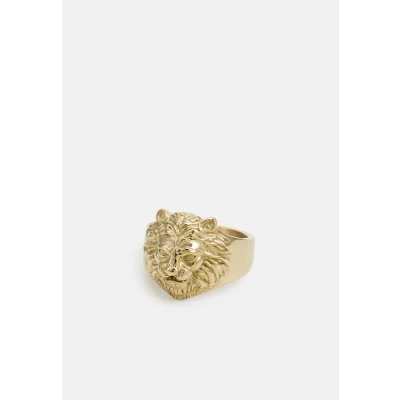 Afbeelding van Guess LION HEAD Ring Yellow goldcoloured, Heren, Maat: 62, gold coloured