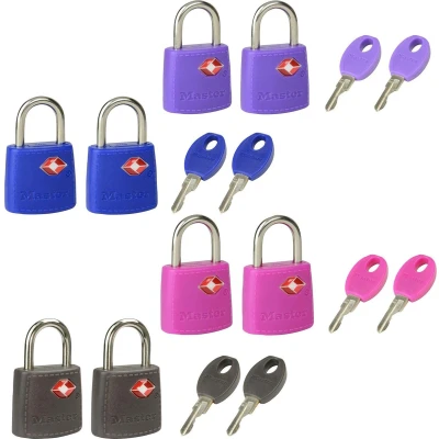 Afbeelding van Hangslot Masterlock 2 gelijksluitend ABS cover TSA assorti in willekeurige kleur 30mm