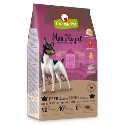 Afbeelding van Dubbelpak: 2x 1kg GranataPet Mini Royal Monoprotein Paard droog hondenvoer