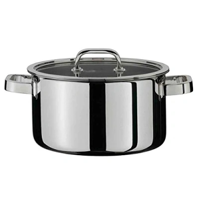 Afbeelding van Spring Finesse 0615540616 Kookpan met deksel, roestvrij staal, 13,2 x 25,4 27,4 cm, zilverkleurig