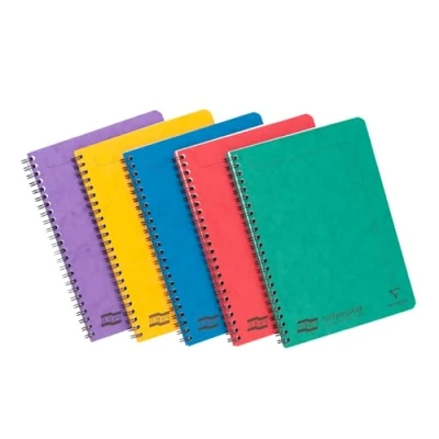 Afbeelding van Clairefontaine Ref 4850Z Europa Notemaker notitieboek met zijbinding (120 pagina&#039;s) DIN A5, geborsteld velijnpapier, 90 g/m², microgeperforeerd, gelinieerd, verschillende kleuren (10 stuks)