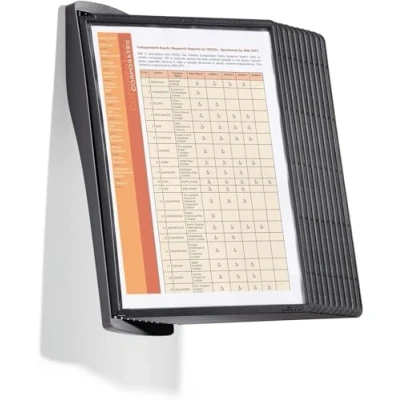 Afbeelding van Wandstandaard Durable 5854 Sherpa Style met 10 tassen zwart
