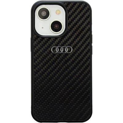 Afbeelding van Audi Carbon Fiber Back Case Geschikt voor Apple iPhone 14 (6.1&quot;) Zwart