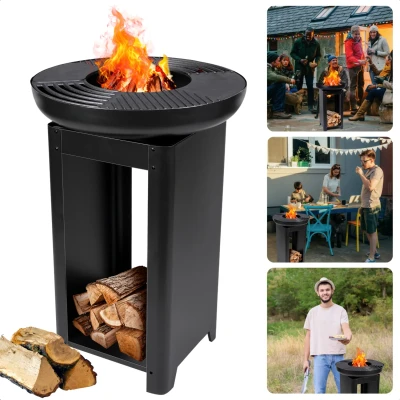 Afbeelding van Cheqo BBQ Vuurkorf Teppanyaki Grillplaat Buiten Koken Stijlvol Design Barbecue