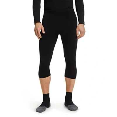Afbeelding van Falke Wooltech Light 3/4 Tights Functional Underwear FOR WARM TO COLD Conditions Onderbroek black, Heren, Maat: Small, Black
