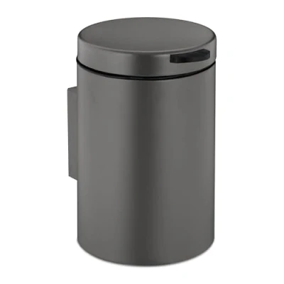 Afbeelding van afvalbakje 3 l hangend softclose met binnenemmer toilet badkamer grijs