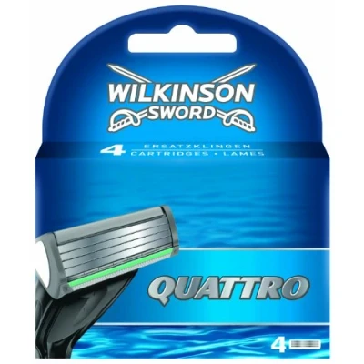 Afbeelding van Wilkinson Quattro scheermesjes voor heren 4 stuks