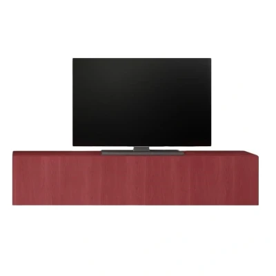 Afbeelding van Zwevend Tv meubel Tesla 138 cm breed in rood