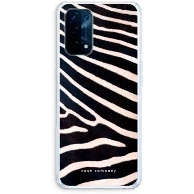 Afbeelding van Case Company® hoesje geschikt voor Oppo A93 5G Zebra Soft Cover Telefoonhoesje Bescherming aan alle Kanten en Schermrand