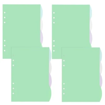 Afbeelding van DY.2ten Set van 4 doorschijnende tabbladen A5 voor 6 gaats ordners, agenda, planner (A5)