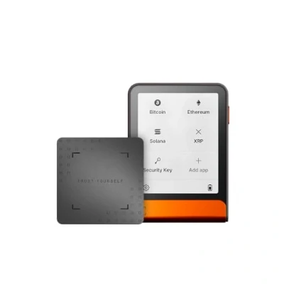Image de Cryptowallet Ledger Flex™ Edition Bitcoin Orange avec Recovery Key incluse