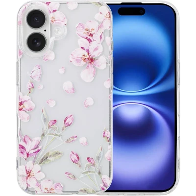 Afbeelding van imoshion hoesje Geschikt voor iPhone 16 Siliconen Design Meerkleurig / Blossom Watercolor