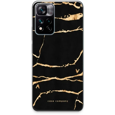 Afbeelding van Case Company® hoesje geschikt voor Xiaomi 11i Gouden marmer Soft Cover Telefoonhoesje Bescherming aan alle Kanten en Schermrand