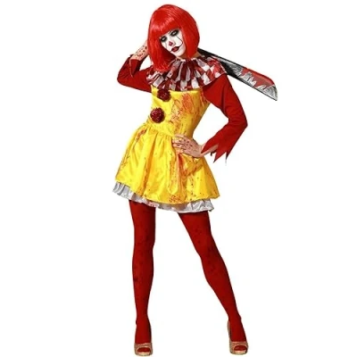 Afbeelding van Kostuum Bloederige Clown Vrouw XL