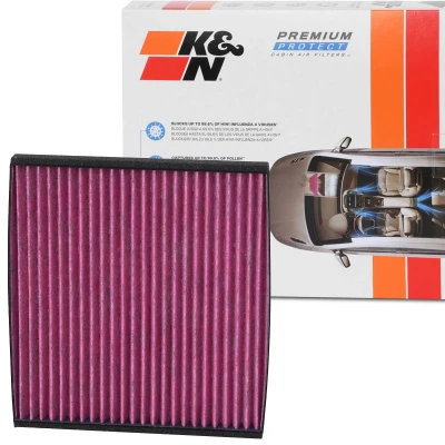 Afbeelding van K&amp;N Filters DVF5020 Interieurfilter Carbon filter 215 17 Vierkant TOYOTA: Yaris I Hatchback, RAV4 II Off Road, Verso, SUBARU: Outback III