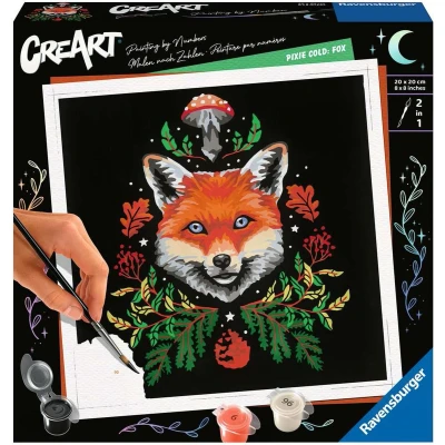 Afbeelding van Ravensburger Pixie Cold Edition Fox Schilderen op nummer voor volwassenen