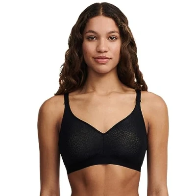 Afbeelding van Chantelle Prachtige full bust dames draadloze C beha met volledige afdekking, zwart.