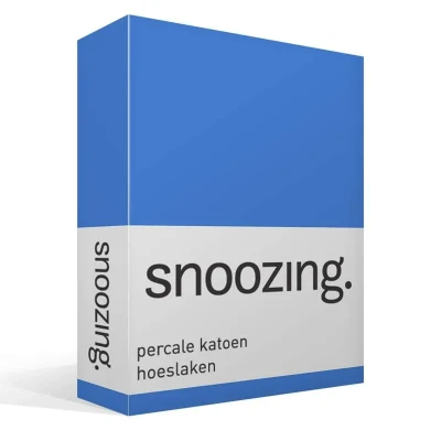 Afbeelding van Snoozing Hoeslaken Tweepersoons 120x220 cm Percale katoen Meermin