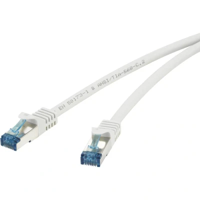 Afbeelding van Renkforce RF 4145283 RJ45 Netwerkkabel, patchkabel CAT 6A S/FTP 1.00 m Grijs Snagless, Vlambestendig 1 stuk(s)
