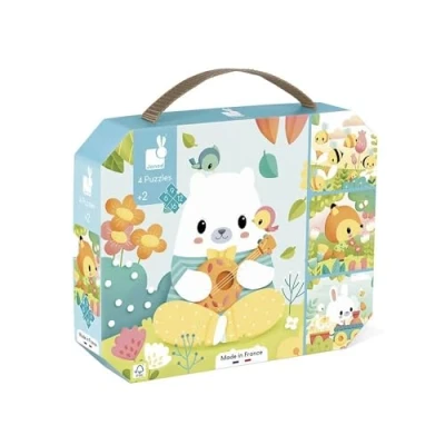 Image de Coffret 4 Puzzles Evolutifs de 6 à 16 pièces Janod Pure